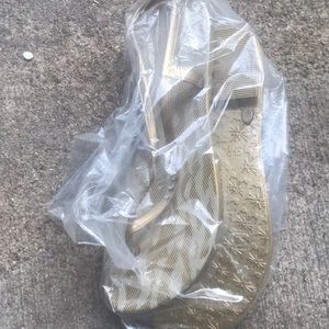 New gold Old Navy flip-flops